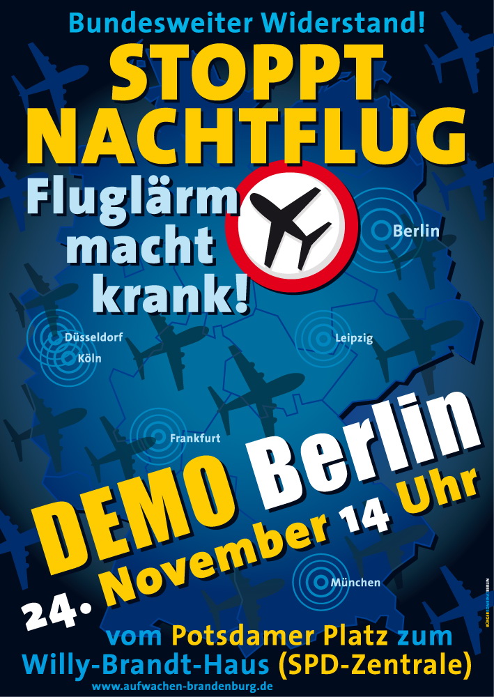 Stoppt Nachtflug - Demo Berlin